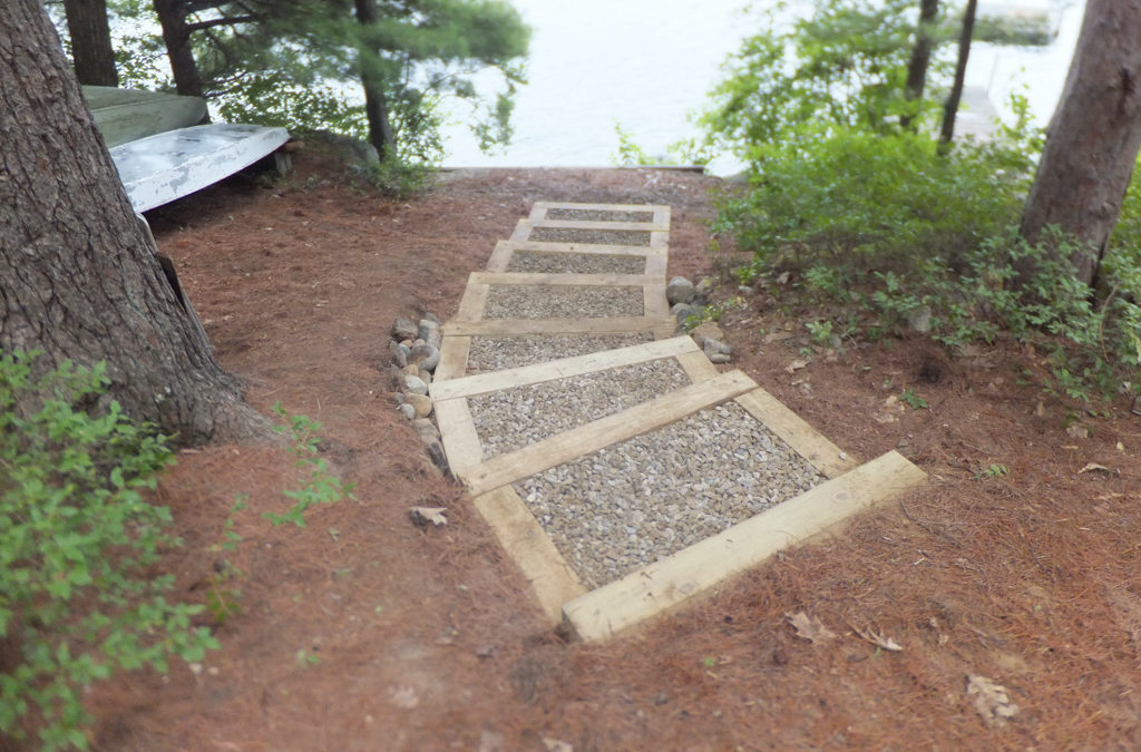 How to Cut Steps Into a Dirt Slope